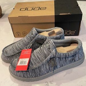 Hey Dude Gray Wally Sox Slip-On Mens 10